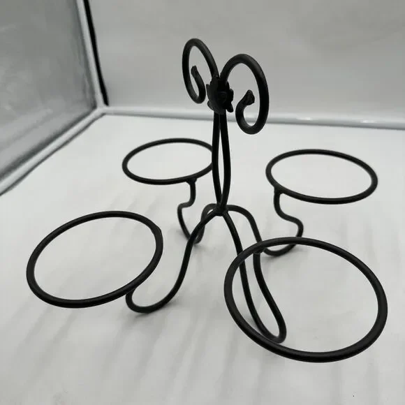 Longaberger Wrought Iron Dessert Caddy Condiment Bowl Holder Stand - Picture 2 of 4